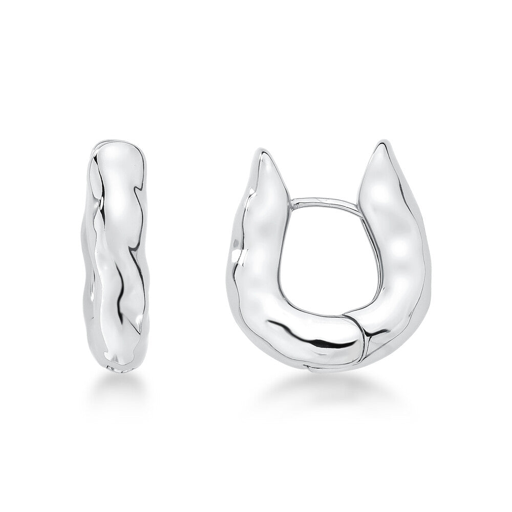 Brinco Carmen argola bold ródio branco