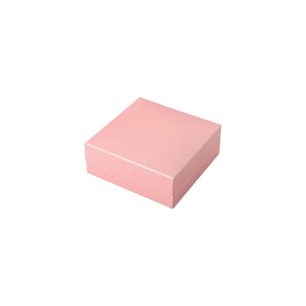 Caixinha quadrada para presente em courino e veludo (rosa) - foto 3