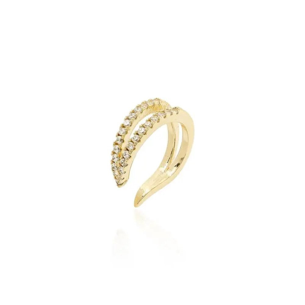 Piercing fake Gigi cravejado ouro