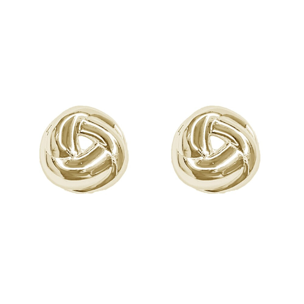 Brinco Suzi nó liso prata 925 banho ouro