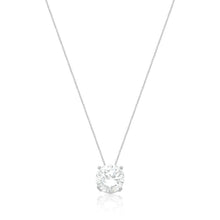 Colar ponto de luz zircônia branca ródio branco (10mm)