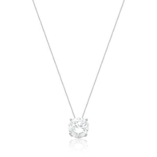 Colar ponto de luz zircônia branca ródio branco (10mm)