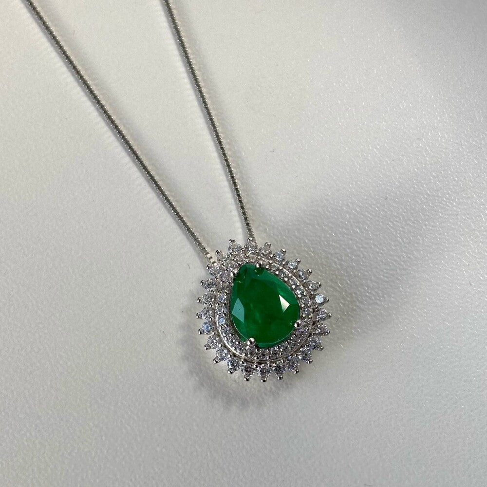 Colar gota Holly esmeralda fusion prata 925 - foto 4