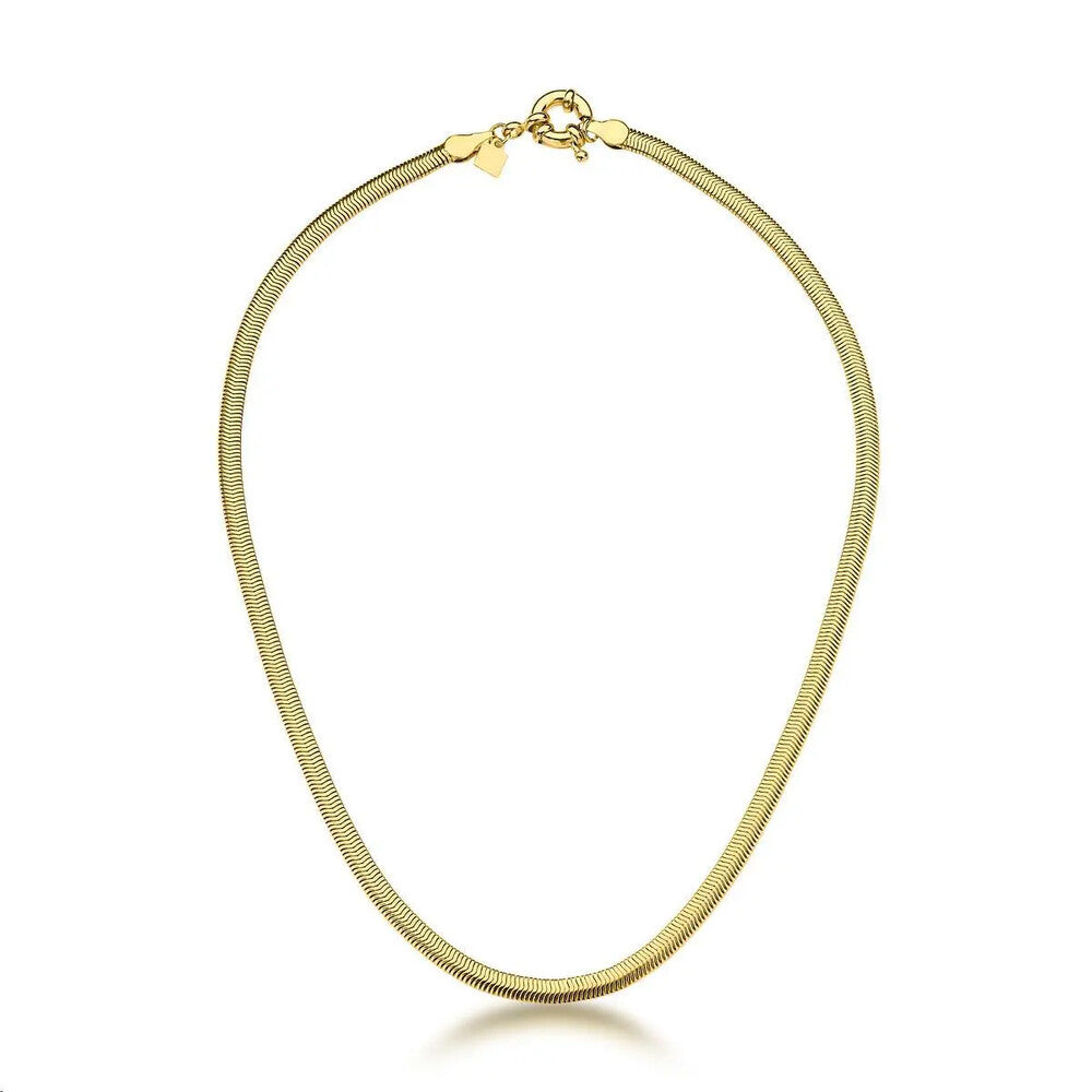 Colar malha laminada ouro (4mm)