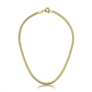 Colar malha laminada ouro (4mm)