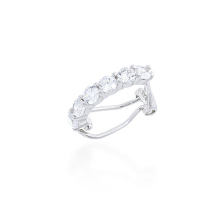 Piercing fake Maya zircônias brancas prata 925