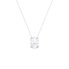 Colar Margot oval zircônia branca prata 925