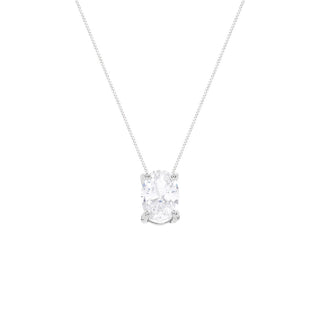 Colar Margot oval zircônia branca prata 925
