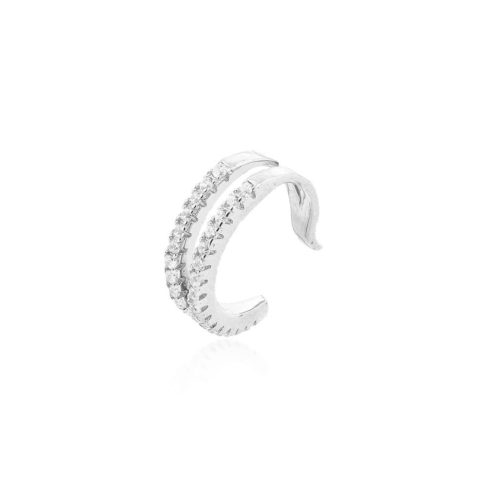 Piercing fake Gigi cravejado prata 925