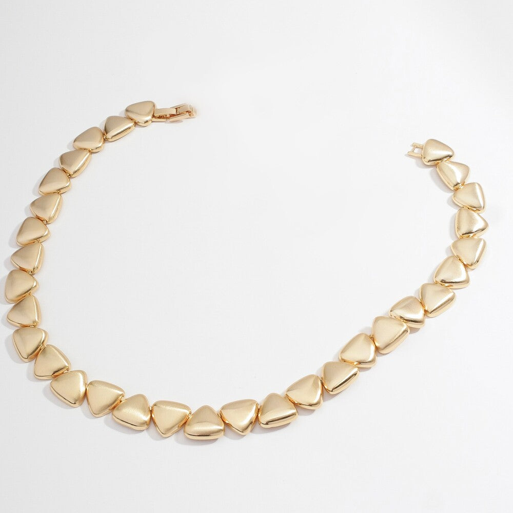 Colar Emilia triângulos acetinados ouro - foto 3