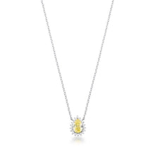 Colar Zoey gota zircônia fancy yellow prata 925