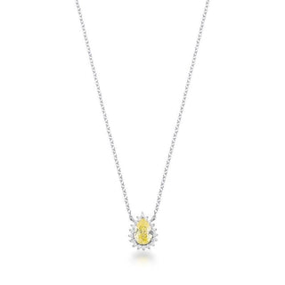 Colar Zoey gota zircônia fancy yellow prata 925