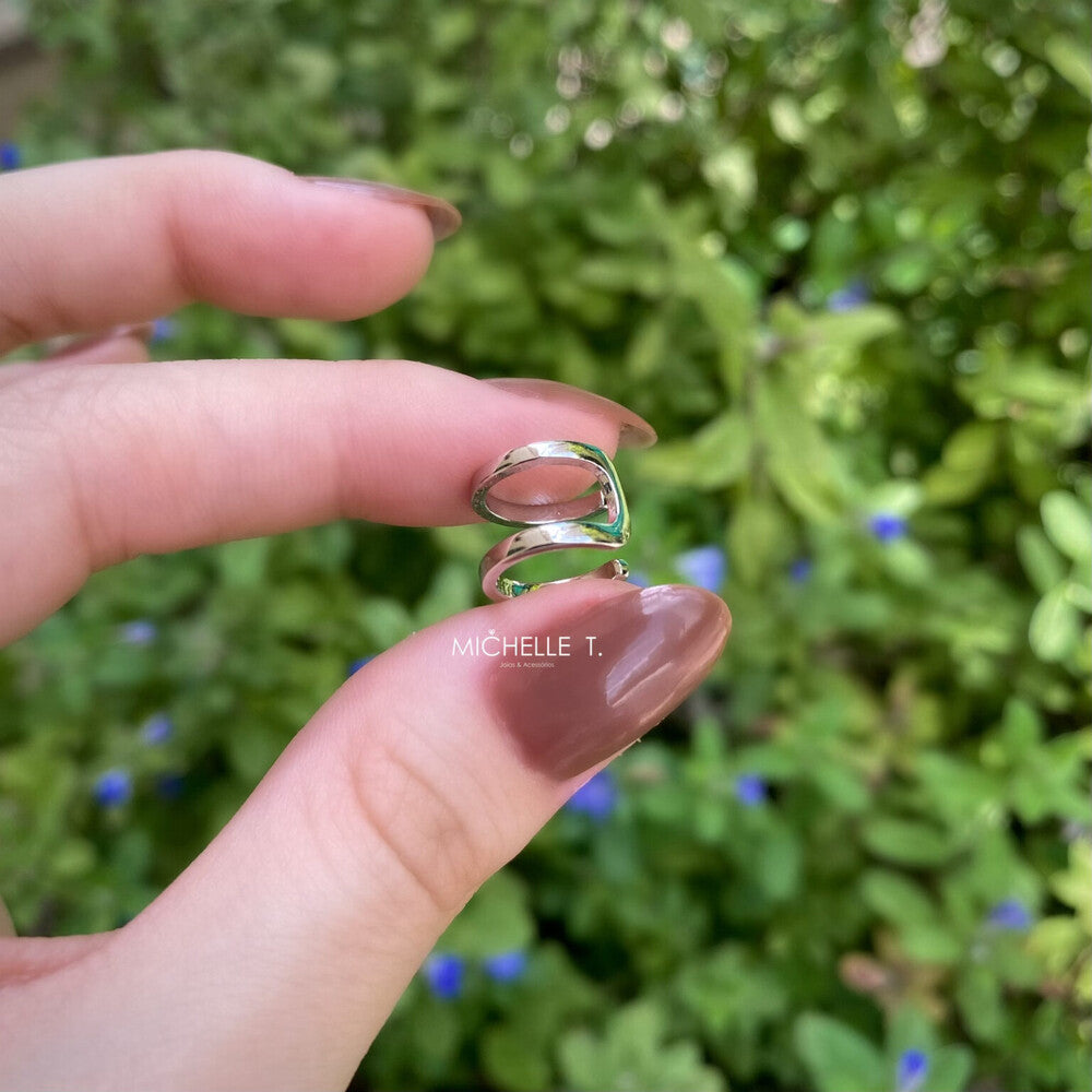 Piercing fake duo liso prata 925 - foto 3