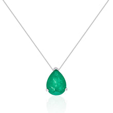 Colar Luma gota esmeralda fusion prata 925