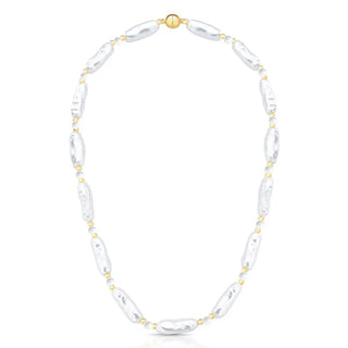 Colar Pearl Soft pérola barroca shell ouro