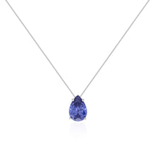 Colar gota Ivy zircônia tanzanita prata 925