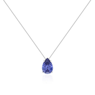 Colar gota Ivy zircônia tanzanita prata 925