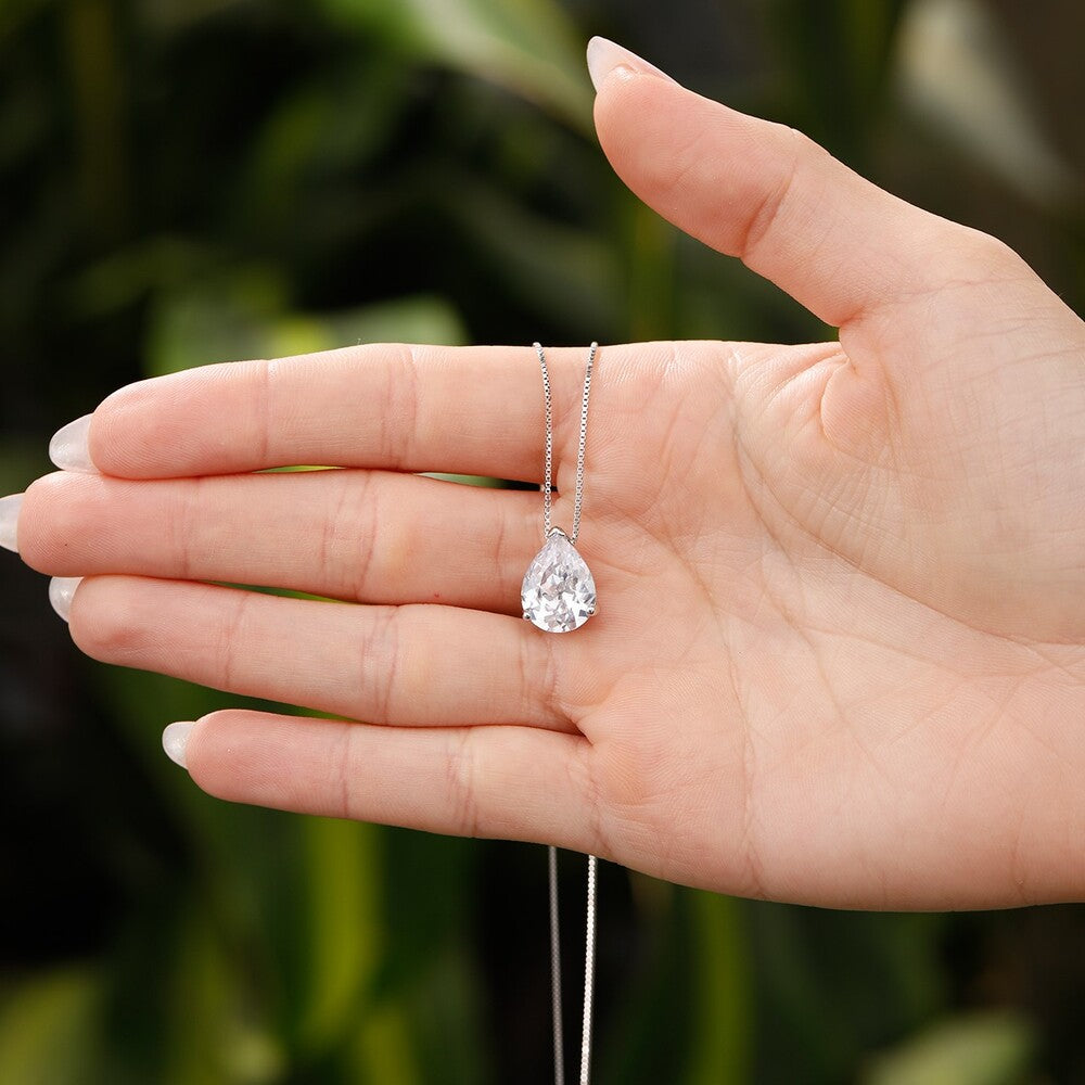 Colar Luma gota zircônia branca prata 925 - foto 3