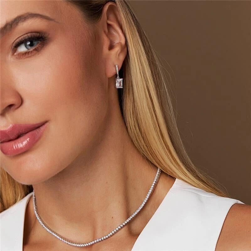 Colar classic riviera zircônias brancas prata 925 - foto 3