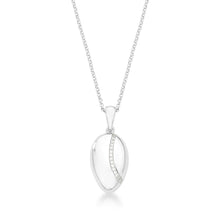 Colar oval Meg cravejado zircônias ródio branco