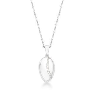 Colar oval Meg cravejado zircônias ródio branco