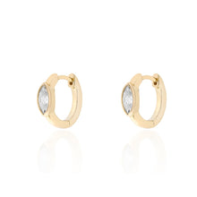 Brinco Jack argola Moissanite prata 925 banho ouro