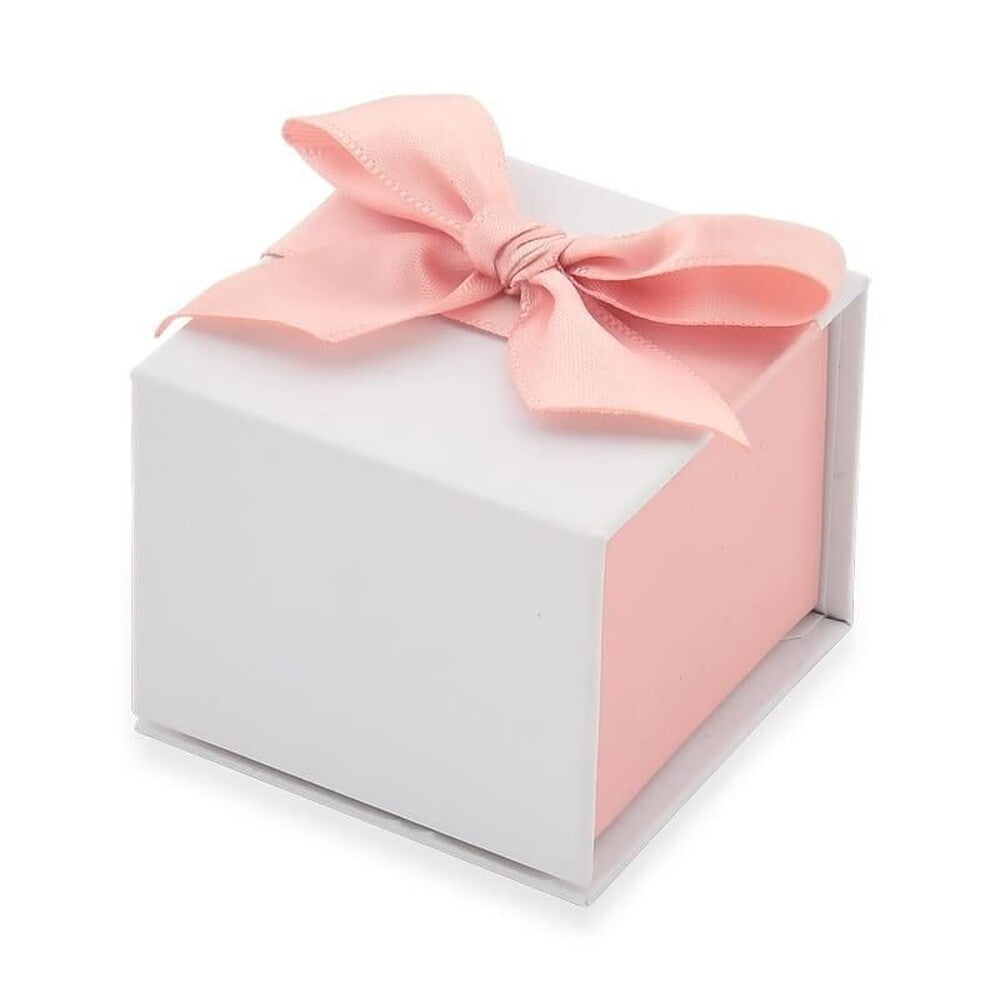 Caixinha de anel para presente em papel e veludo (rosa)