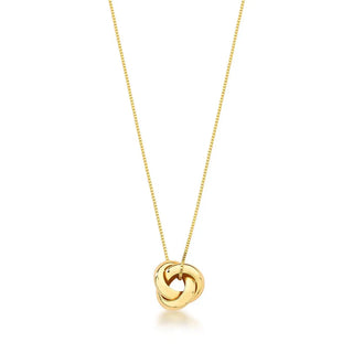 Colar Loop aros entrelaçados lisos ouro