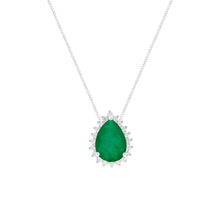 Colar Lola gota esmeralda fusion prata 925