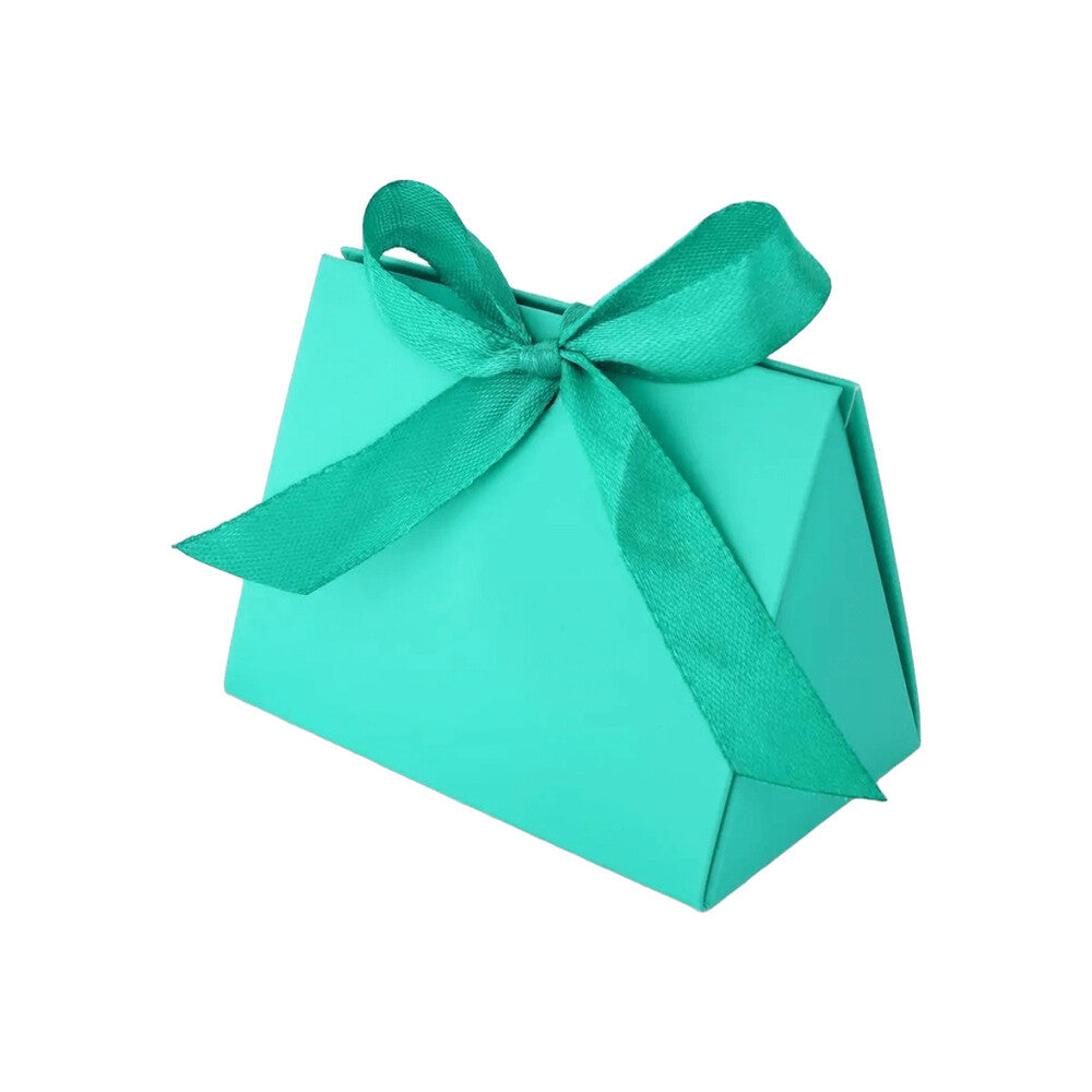 Caixinha triangular dobrável turquesa (2 unid)