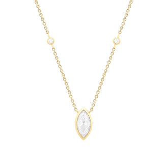 Colar Jack Moissanite prata 925 banho ouro