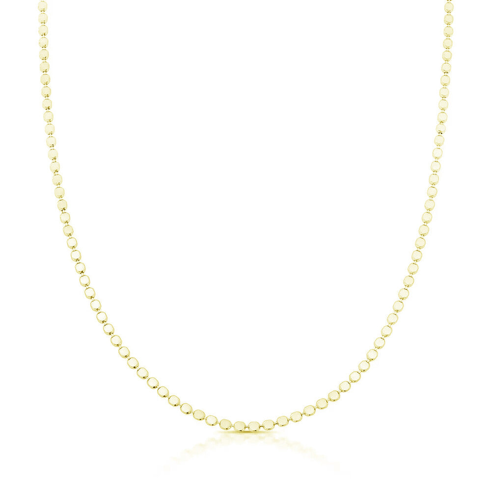 Colar Urban bolinhas lisas achatadas ouro (45cm)
