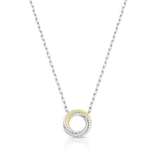 Colar Orbit círculo zircônias brancas mix de banhos