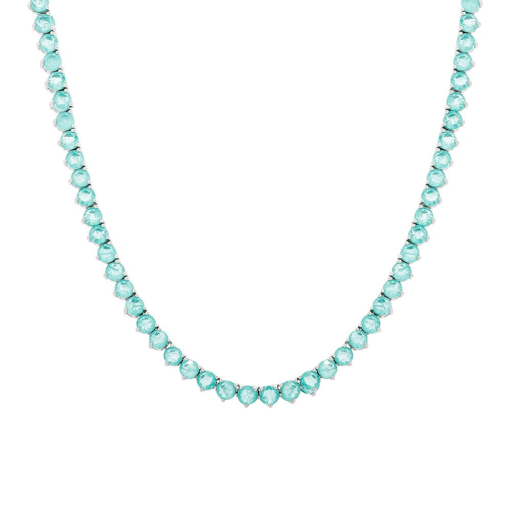 Colar riviera esmeralda colombiana fusion prata 925