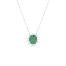 Colar mini Intense oval esmeralda fusion prata 925