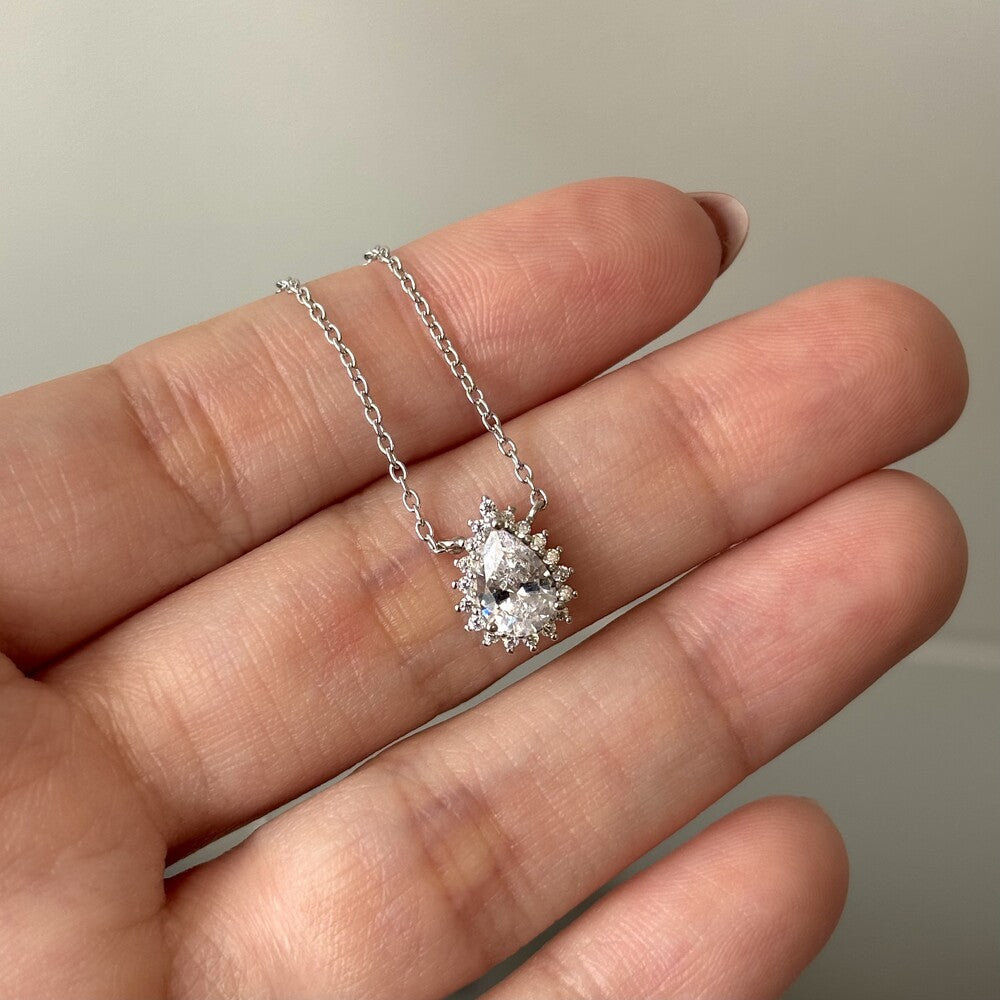 Colar Zoey gota zircônia branca prata 925 - foto 3