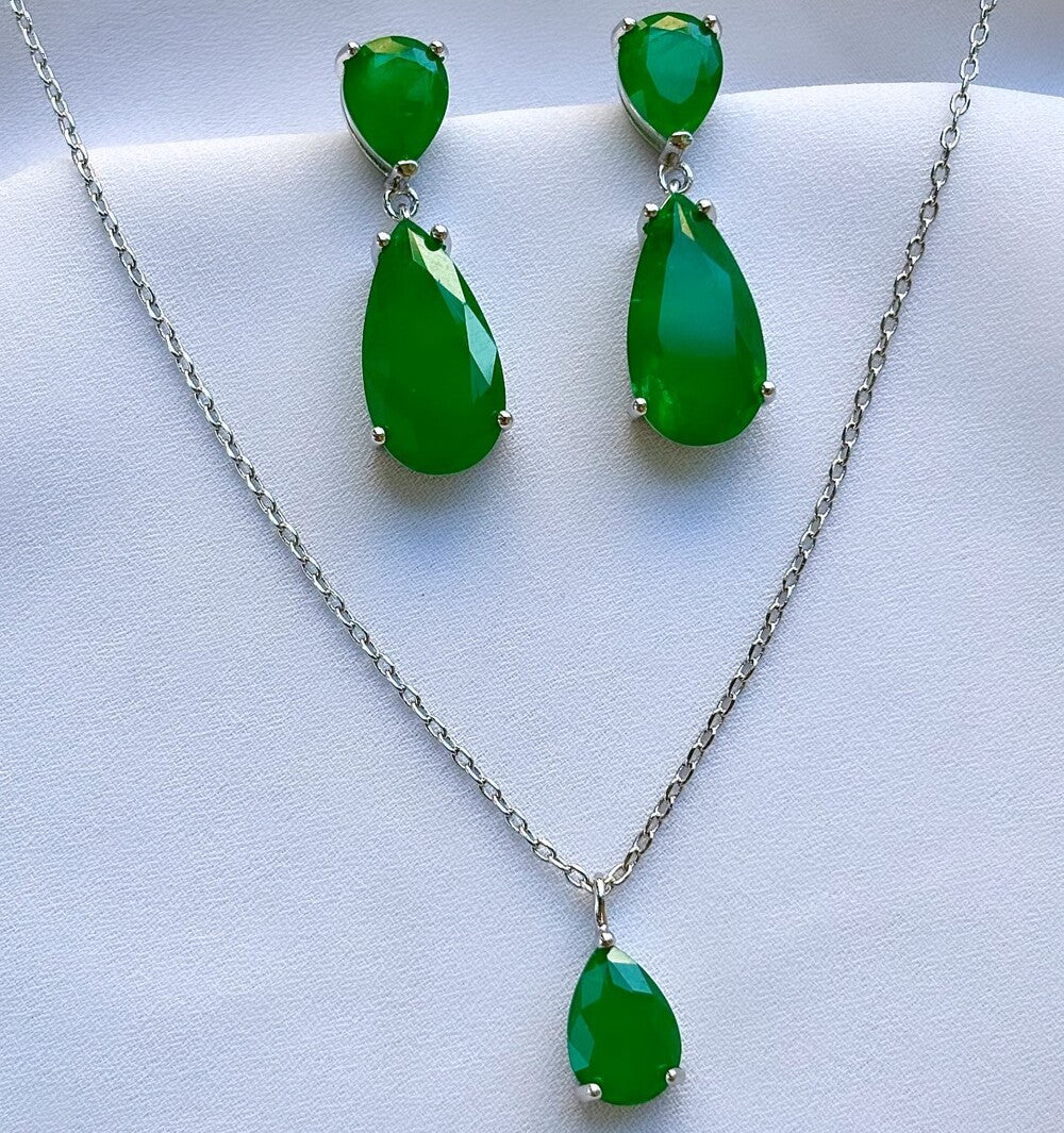 Colar gota Petit esmeralda fusion ródio branco - foto 4