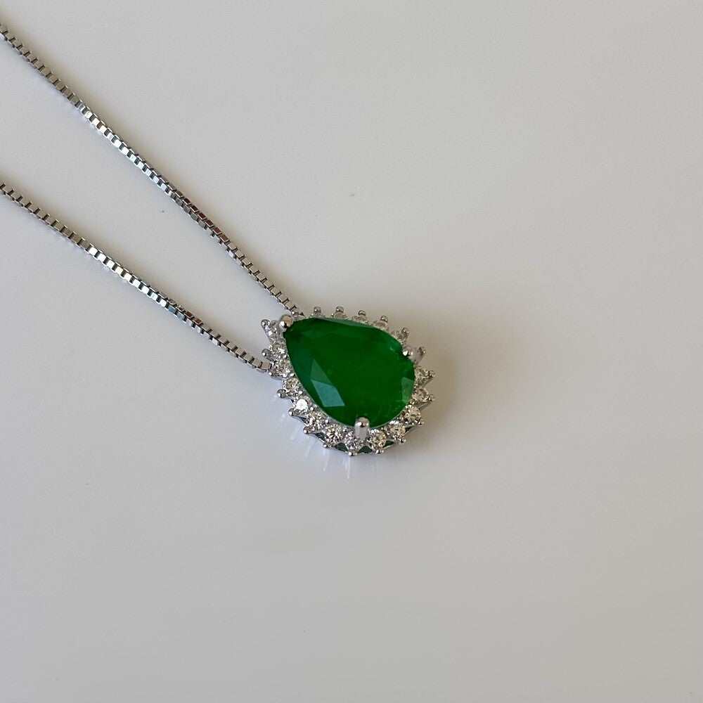 Colar Lola gota esmeralda fusion prata 925 - foto 3