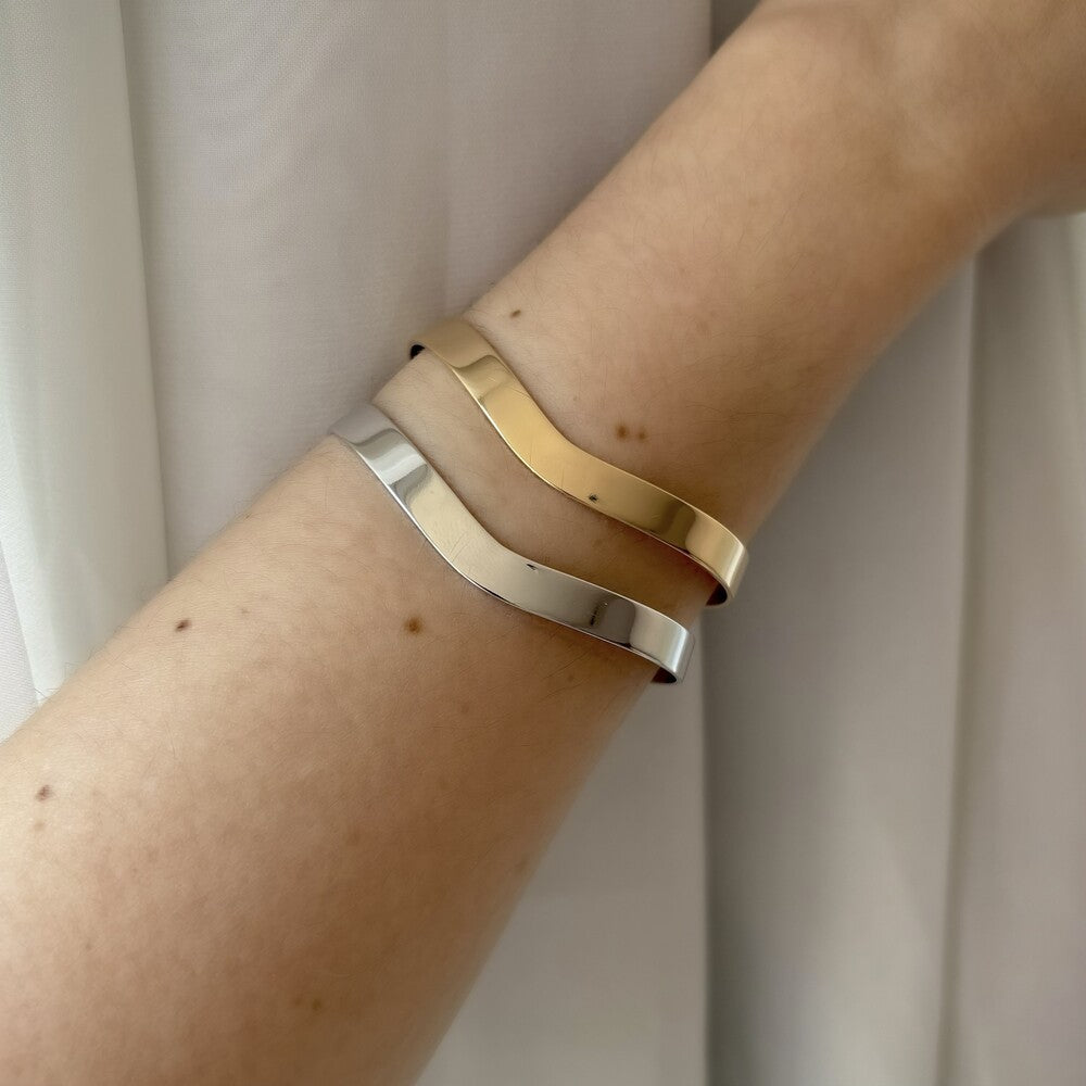 Pulseira bracelete Sienna lisa ródio branco - foto 3
