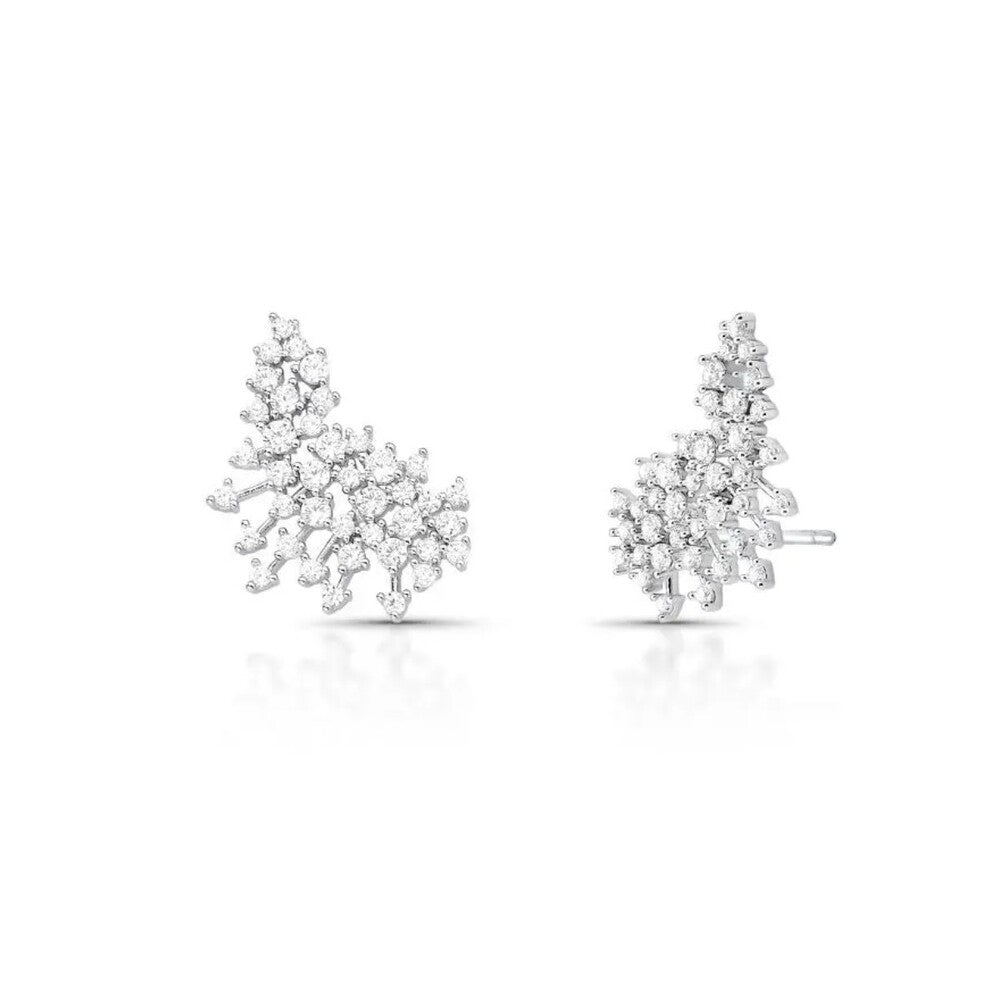 Brinco ear cuff Explosion zircônias brancas ródio branco