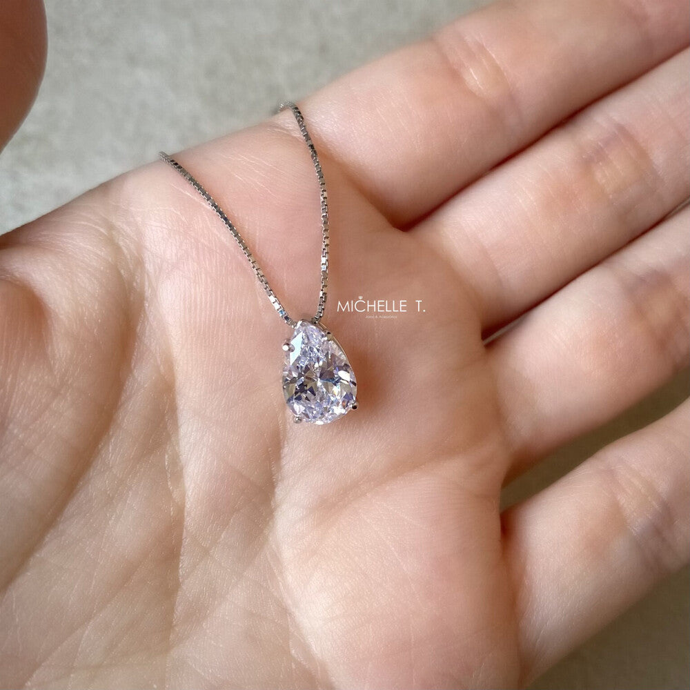 Colar gota Ivy zircônia branca prata 925 - foto 3