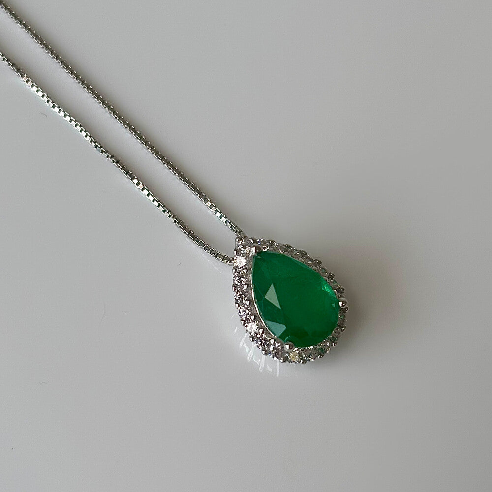 Colar gota Betina esmeralda fusion prata 925 - foto 3