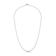Colar Urban bolinhas lisas achatadas ródio branco (60cm)