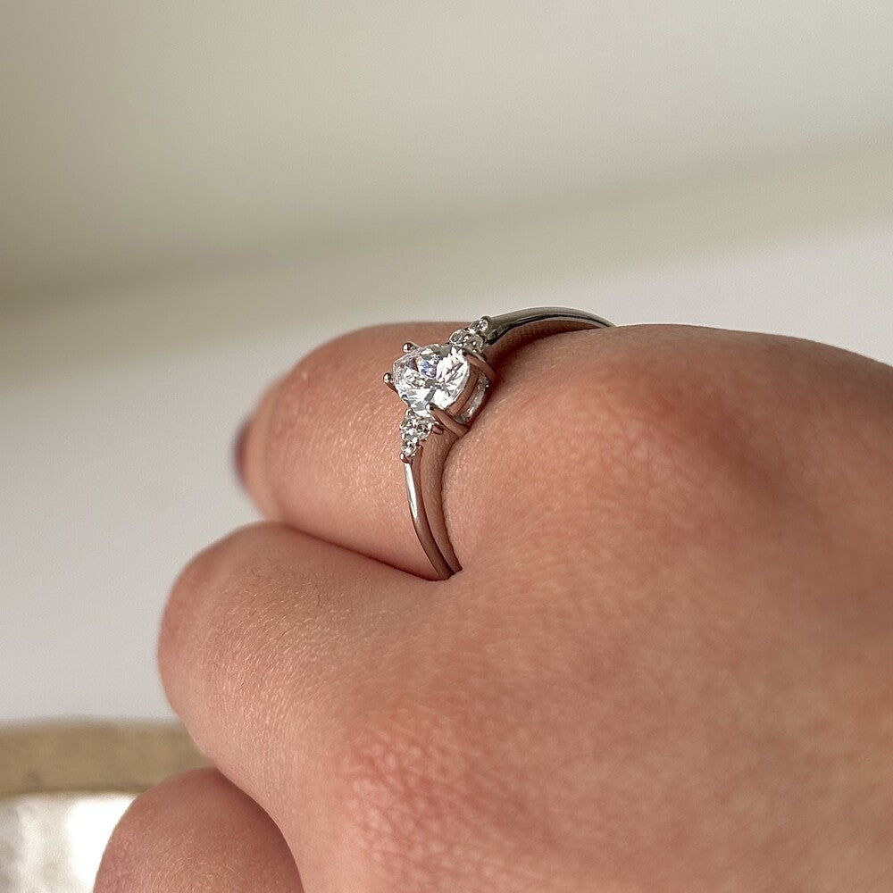 Anel Liana gota zircônia branca prata 925 - foto 3