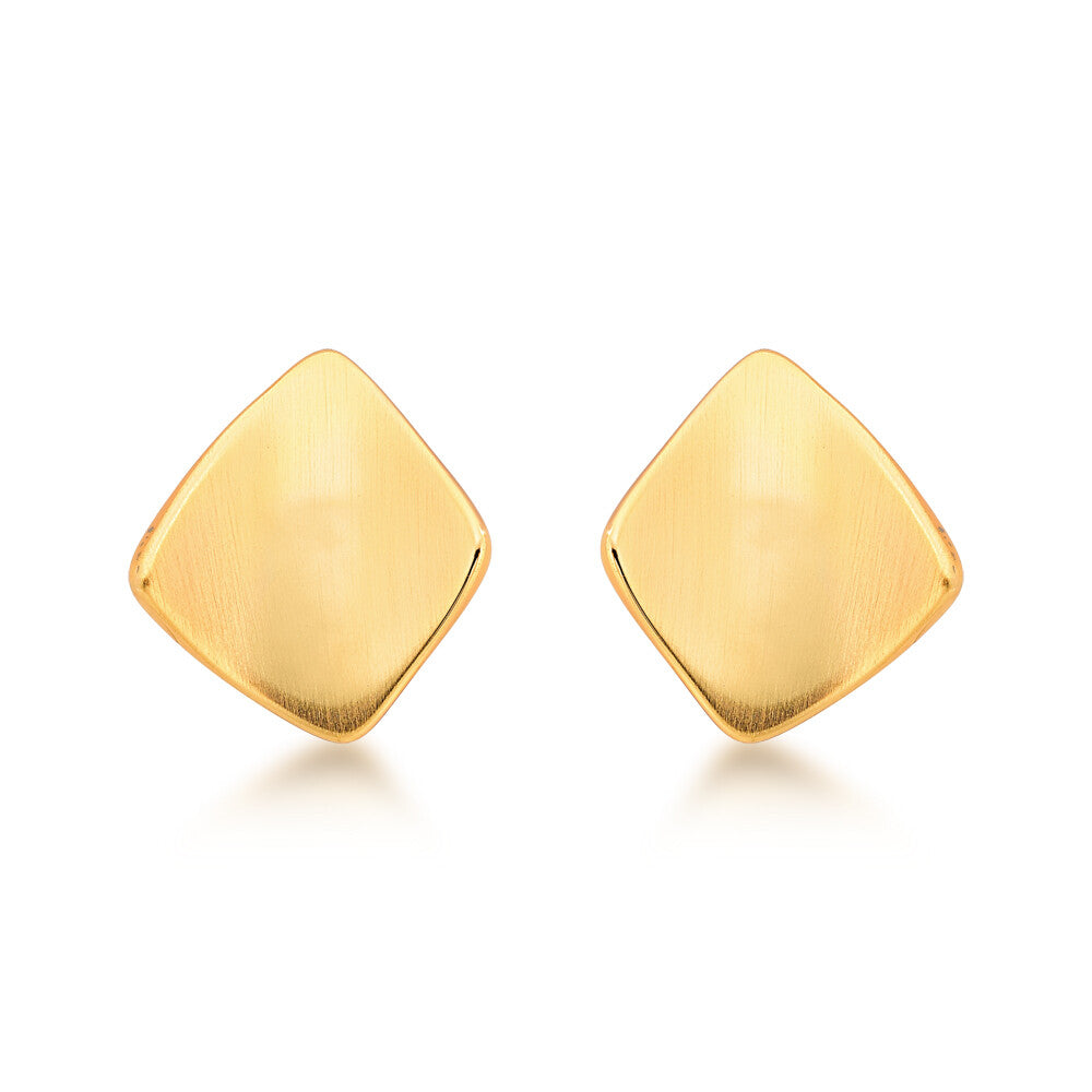 Brinco Mavie losango acetinado ouro
