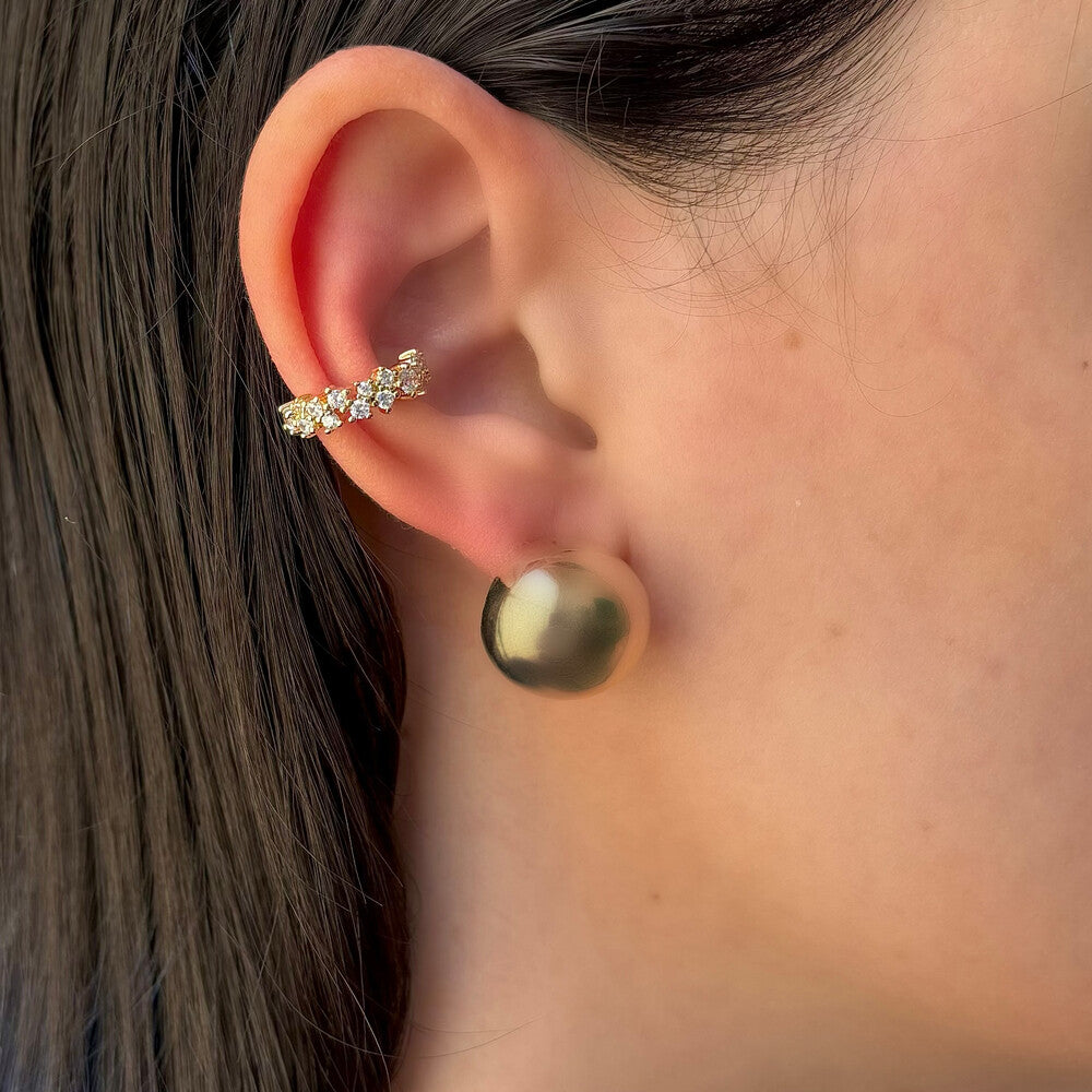 Piercing fake Zaya com zircônias ouro - foto 2