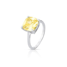 Anel Tess zircônia fancy yellow prata 925