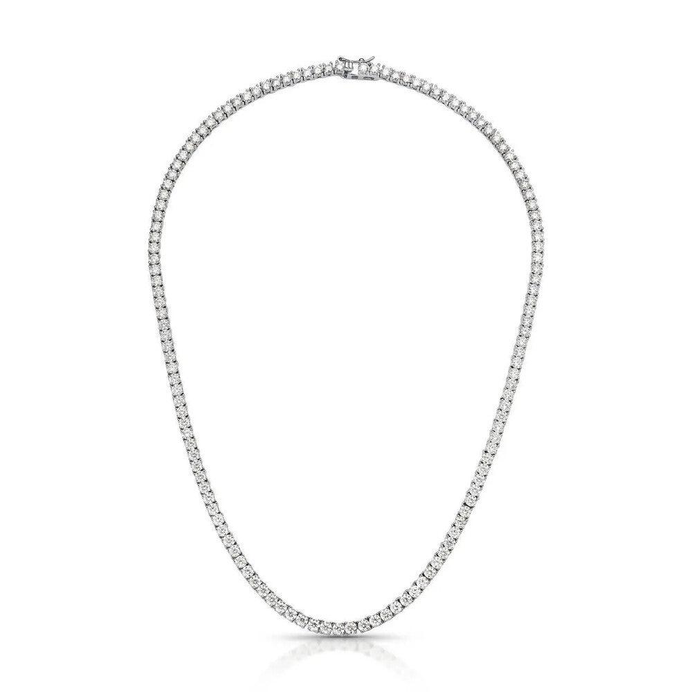 Colar riviera Moissanite 10 pontos prata 925 (40cm)