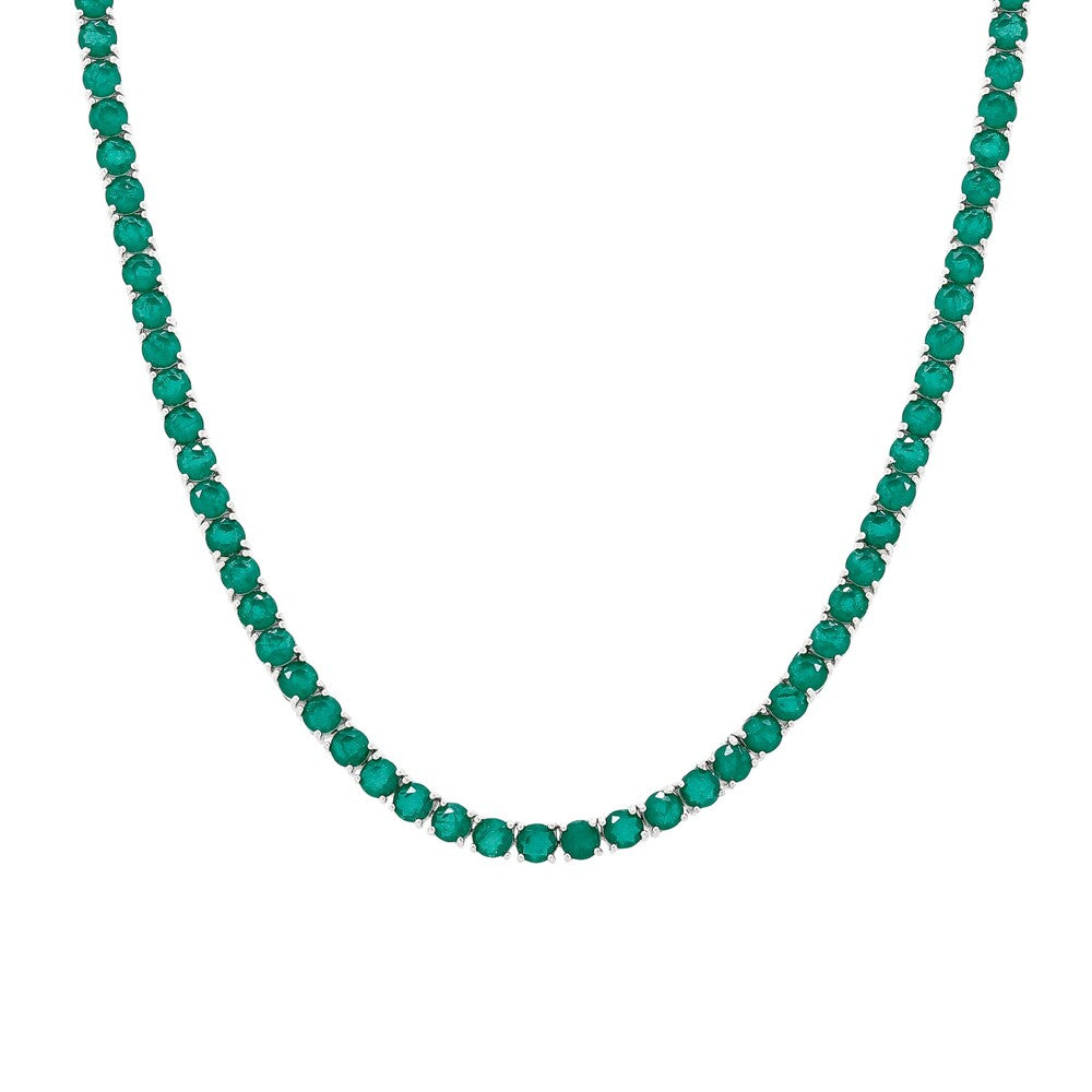 Colar riviera esmeralda fusion prata 925