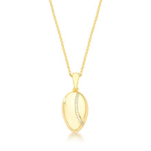 Colar oval Meg cravejado zircônias ouro
